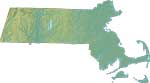 Massachusetts relief map